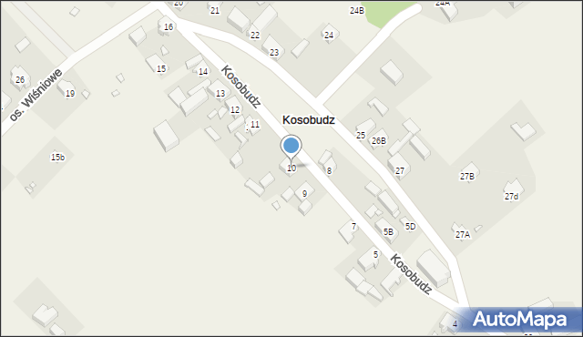 Kosobudz, Kosobudz, 10, mapa Kosobudz