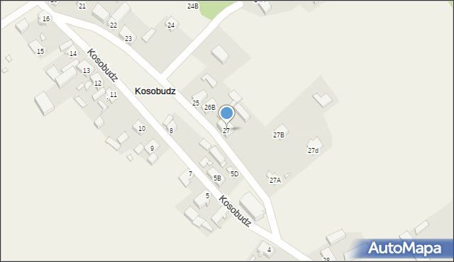 Kosobudz, Kosobudz, 27, mapa Kosobudz