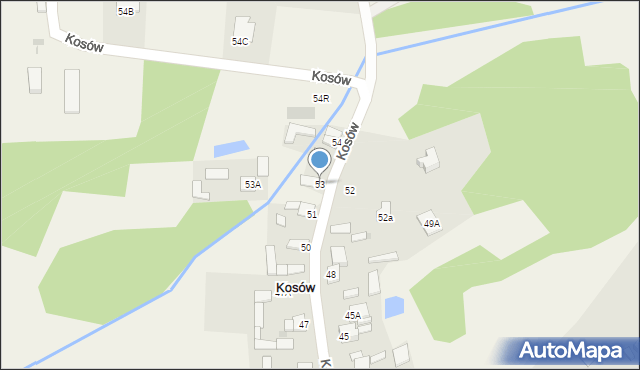 Kosów, Kosów, 53, mapa Kosów