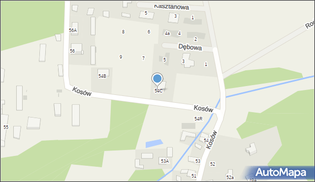 Kosów, Kosów, 54C, mapa Kosów