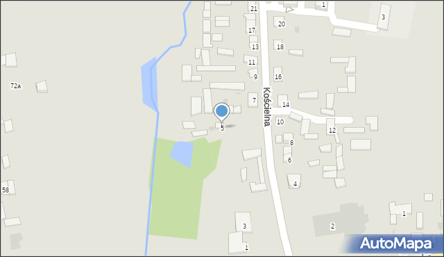 Kosów Lacki, Kościelna, 5, mapa Kosów Lacki