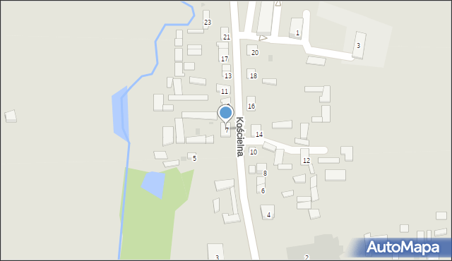 Kosów Lacki, Kościelna, 7, mapa Kosów Lacki