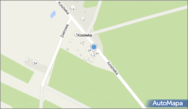 Kosówka, Kosówka, 1, mapa Kosówka