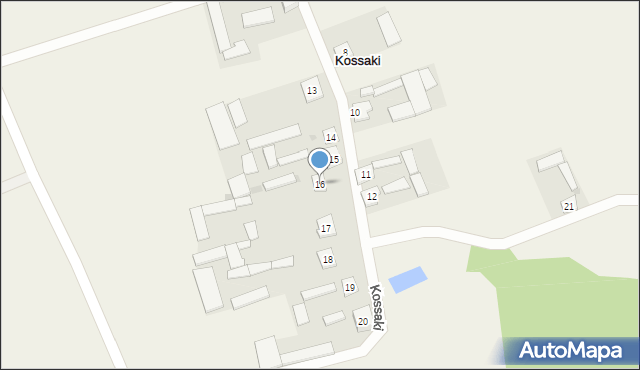 Kossaki, Kossaki, 16, mapa Kossaki