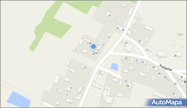 Kossów, Kossów, 10, mapa Kossów