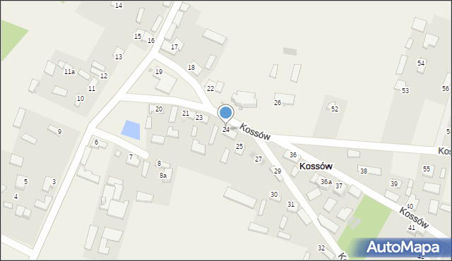 Kossów, Kossów, 24, mapa Kossów