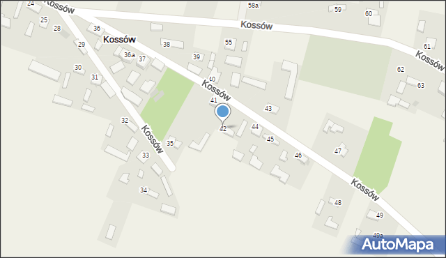 Kossów, Kossów, 42, mapa Kossów