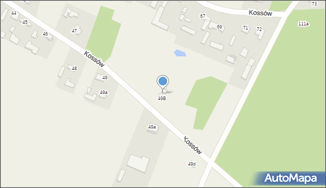 Kossów, Kossów, 51a, mapa Kossów