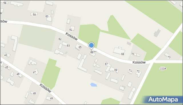 Kossów, Kossów, 66, mapa Kossów