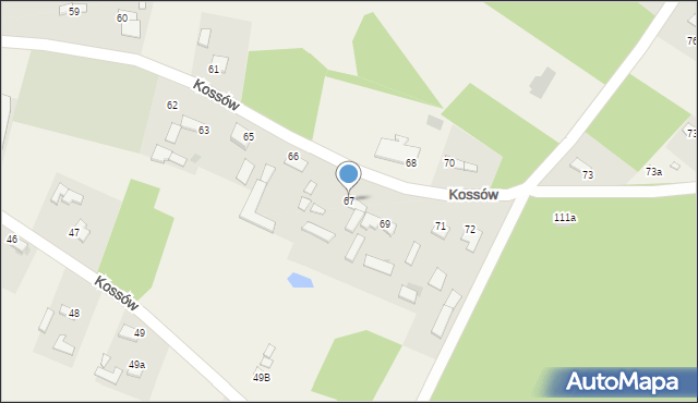 Kossów, Kossów, 67, mapa Kossów