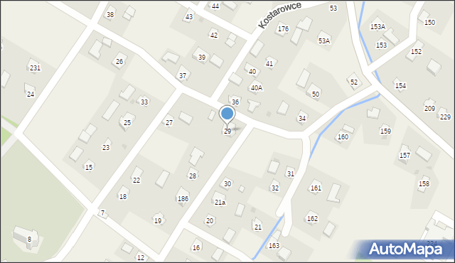Kostarowce, Kostarowce, 29, mapa Kostarowce