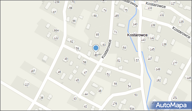 Kostarowce, Kostarowce, 60, mapa Kostarowce