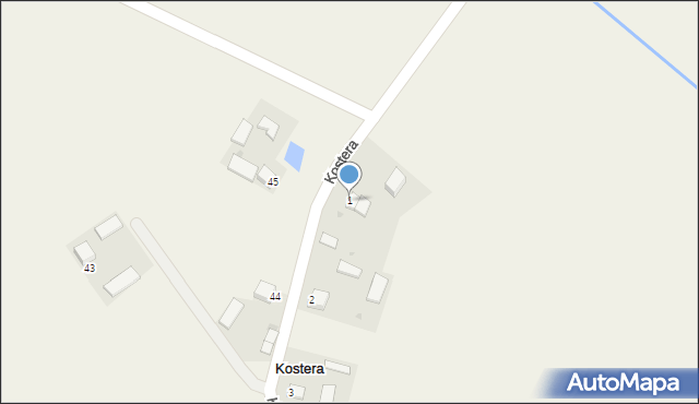 Kostera, Kostera, 1, mapa Kostera