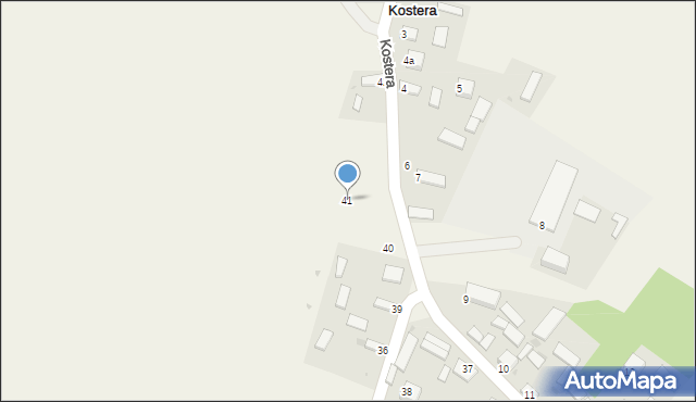 Kostera, Kostera, 41, mapa Kostera