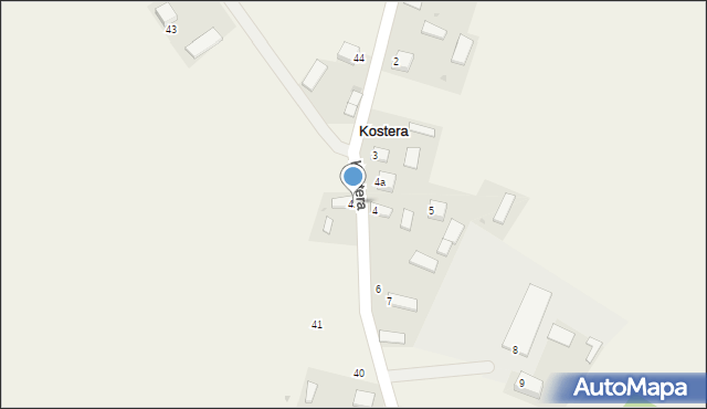 Kostera, Kostera, 42, mapa Kostera