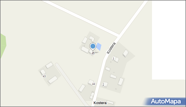 Kostera, Kostera, 45, mapa Kostera