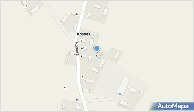 Kostera, Kostera, 5, mapa Kostera