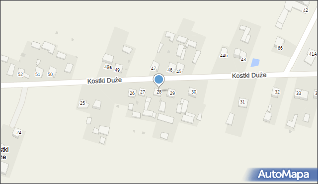 Kostki Duże, Kostki Duże, 28, mapa Kostki Duże