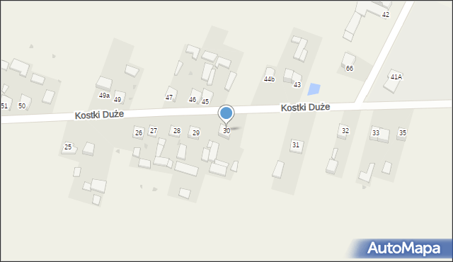 Kostki Duże, Kostki Duże, 30, mapa Kostki Duże