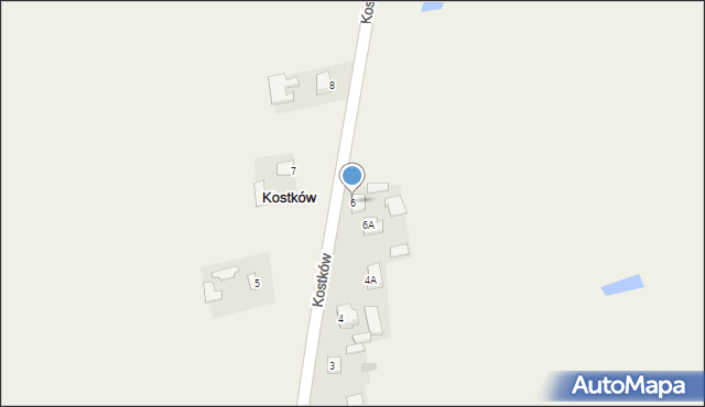 Kostków, Kostków, 6, mapa Kostków