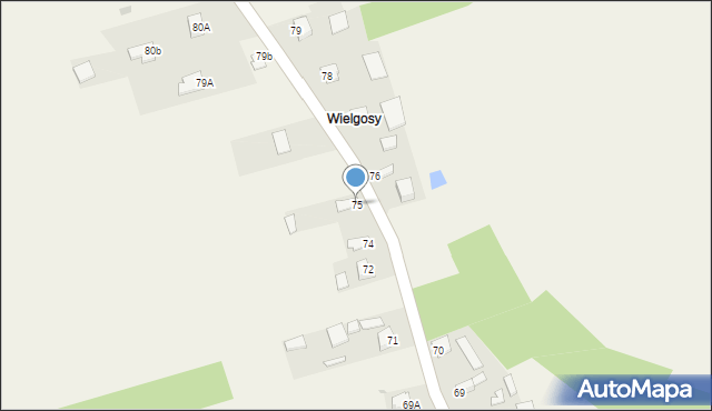 Kostków, Kostków, 75, mapa Kostków