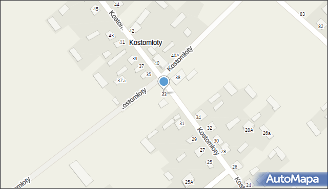 Kostomłoty, Kostomłoty, 33, mapa Kostomłoty