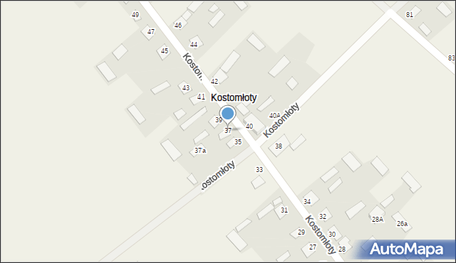 Kostomłoty, Kostomłoty, 37, mapa Kostomłoty