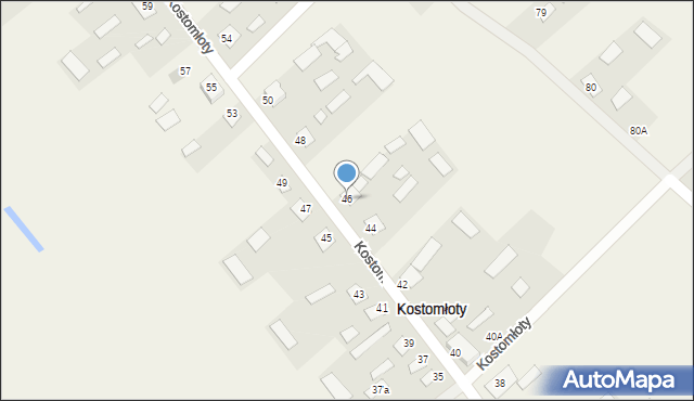 Kostomłoty, Kostomłoty, 46, mapa Kostomłoty