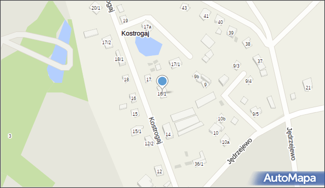 Kostrogaj, Kostrogaj, 16/1, mapa Kostrogaj