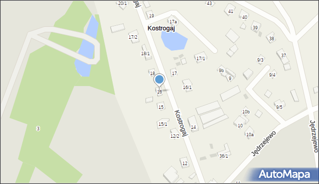 Kostrogaj, Kostrogaj, 16, mapa Kostrogaj