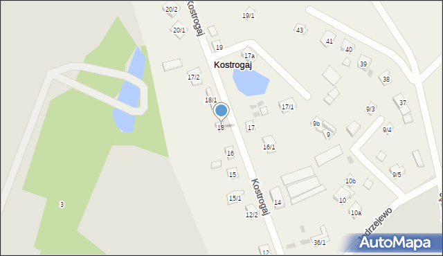 Kostrogaj, Kostrogaj, 18, mapa Kostrogaj