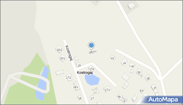 Kostrogaj, Kostrogaj, 19/1, mapa Kostrogaj