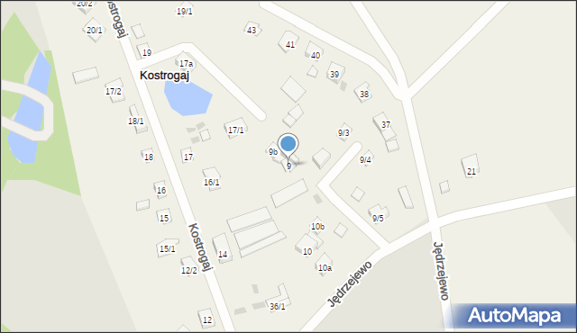 Kostrogaj, Kostrogaj, 9, mapa Kostrogaj