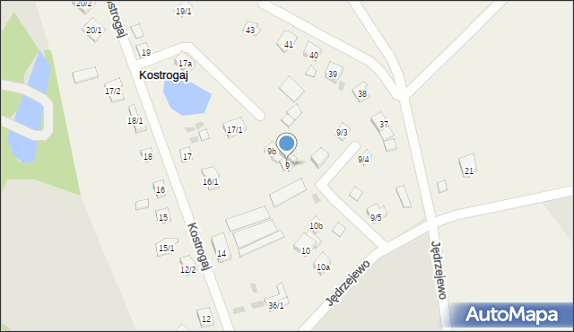 Kostrogaj, Kostrogaj, 9a, mapa Kostrogaj