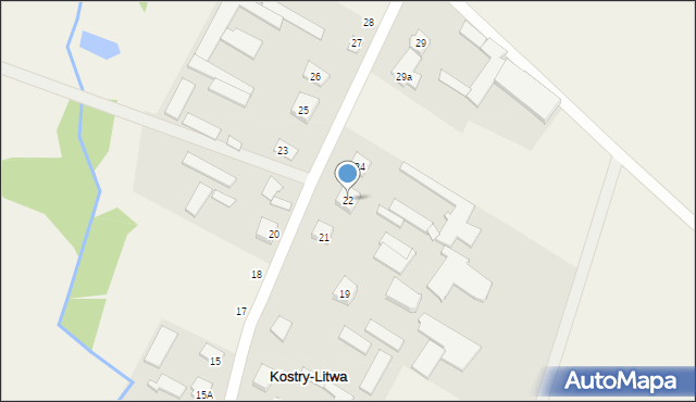 Kostry-Litwa, Kostry-Litwa, 22, mapa Kostry-Litwa