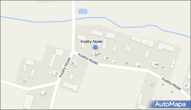 Kostry-Noski, Kostry-Noski, 19, mapa Kostry-Noski