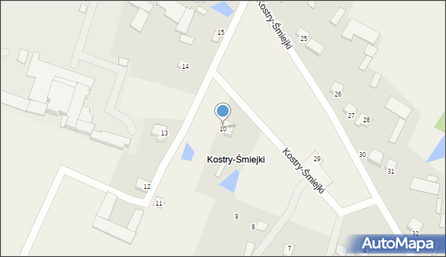 Kostry-Śmiejki, Kostry-Śmiejki, 10, mapa Kostry-Śmiejki