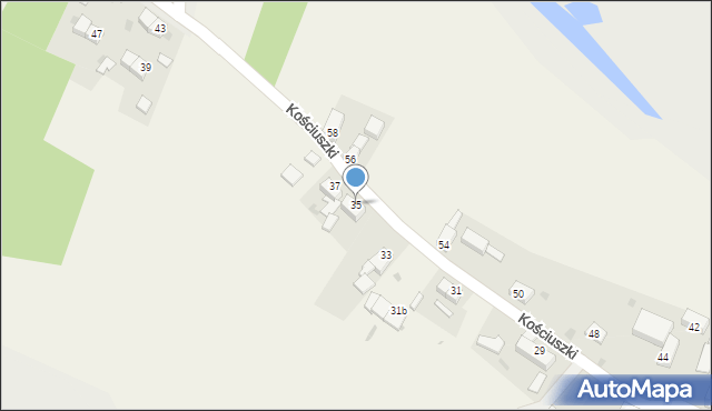 Kostrza, Kościuszki Tadeusza, gen., 35, mapa Kostrza