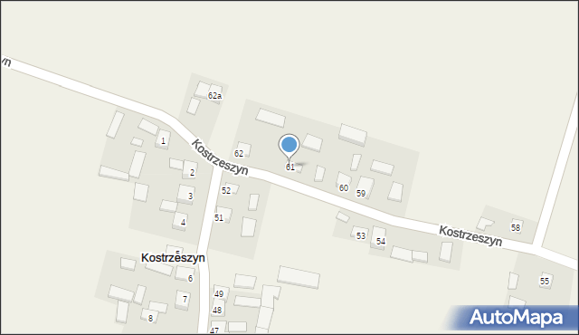 Kostrzeszyn, Kostrzeszyn, 61, mapa Kostrzeszyn