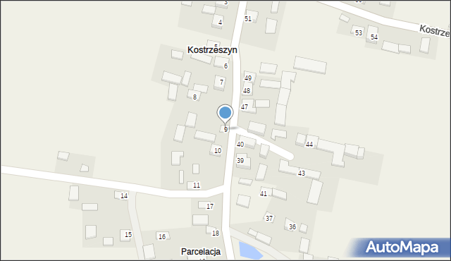 Kostrzeszyn, Kostrzeszyn, 9, mapa Kostrzeszyn