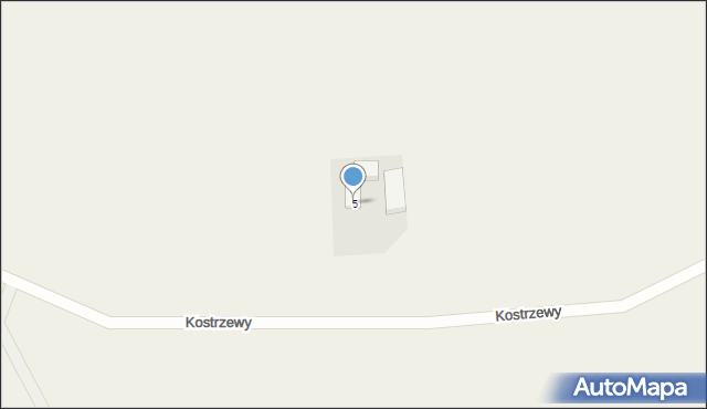 Kostrzewy, Kostrzewy, 5, mapa Kostrzewy