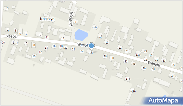 Kostrzyn, Kostrzyn, 27, mapa Kostrzyn