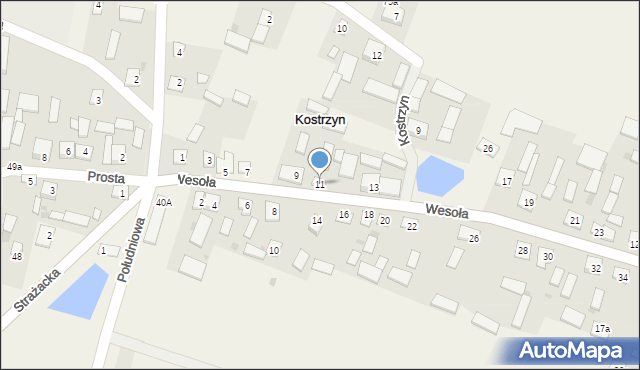 Kostrzyn, Kostrzyn, 33, mapa Kostrzyn