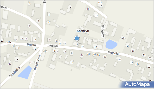 Kostrzyn, Kostrzyn, 34, mapa Kostrzyn