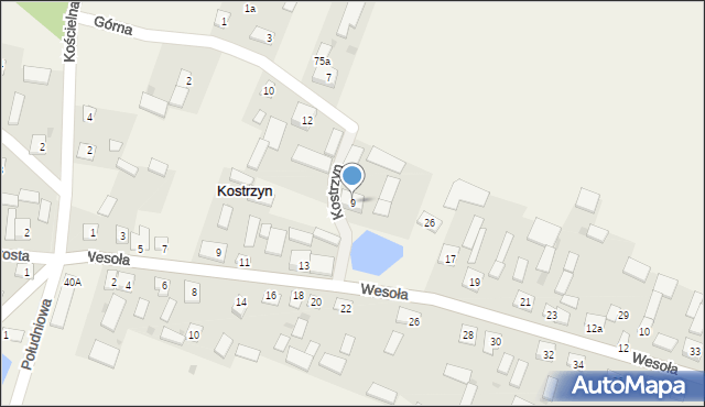 Kostrzyn, Kostrzyn, 74, mapa Kostrzyn