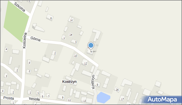 Kostrzyn, Kostrzyn, 75, mapa Kostrzyn