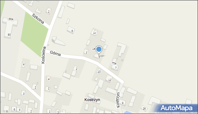 Kostrzyn, Kostrzyn, 76, mapa Kostrzyn