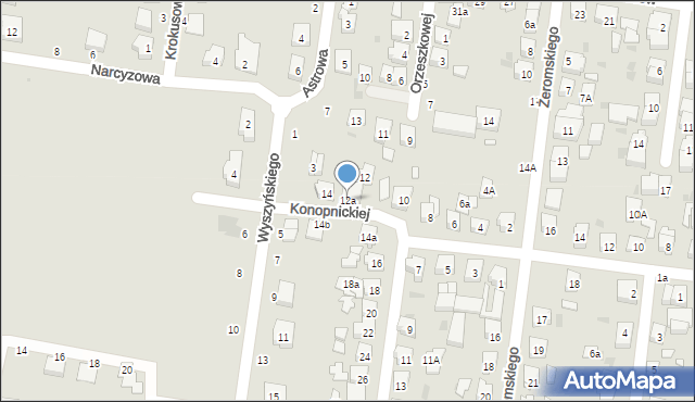 Kostrzyn, Konopnickiej Marii, 12a, mapa Kostrzyn