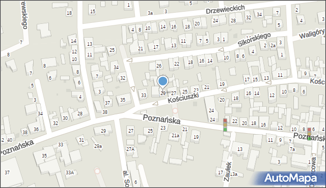 Kostrzyn, Kościuszki Tadeusza, gen., 29, mapa Kostrzyn