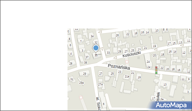 Kostrzyn, Kościuszki Tadeusza, gen., 35, mapa Kostrzyn